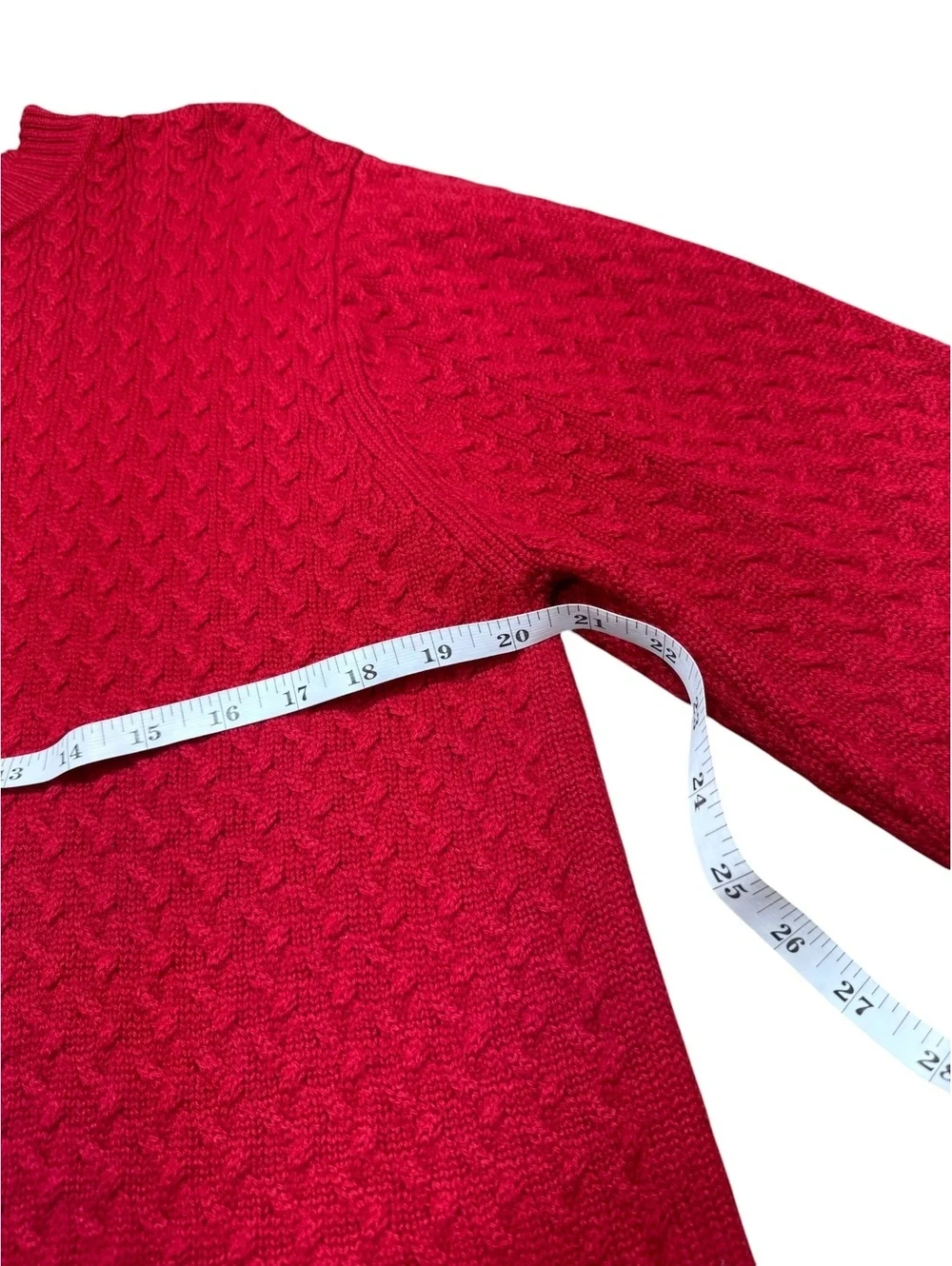 Alex Cannon Men’s M Red Wool Blend Textured Knit Crewneck Pullover Sweater
